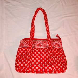 😍Bundle 2 for $30 Vera Bradley Nantucket Hobo Red EUC